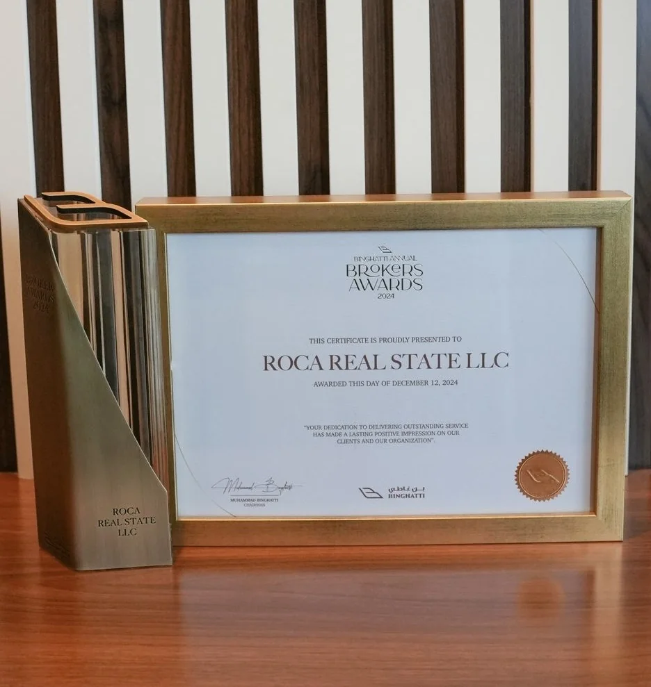 Binghatti Annual Brokers Awards 2024 certificate — Roca Real Estate, December 2024