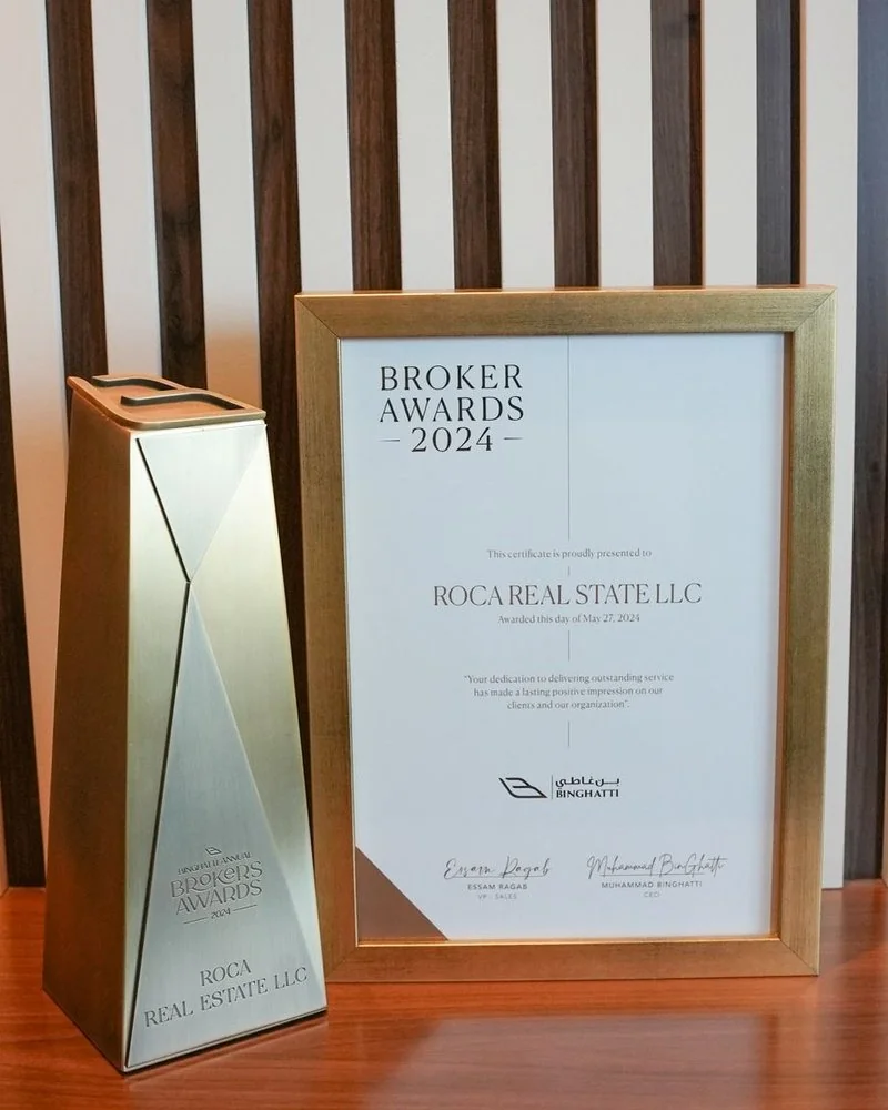 Binghatti Broker Awards 2024 certificate — Roca Real Estate, May 2024